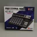 Professional Audio Mixer,6 Channel Audio Interface Sound Board Mixing Console System with Monitor,16 DSP DJ Bluetooth Mixer Reverb Effect +48V Phantom For Karaoke Studio Streaming RecordingAmazon's Choice