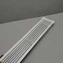 Linear Bar Air Grille 24" X 4", Aluminum Air Supply/Return Grilles,Easy Air Flow,Removable Grille/Door-HVAC Air Vent Cover,White[Outer Dimensions: 24.8"w X 4.8"h]