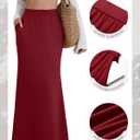 Riyiper 3 Pack Women's Summer Maxi Skirts with Pockets Flowy Elastic High Waist Ankle Length Long Casual Skirts (L)