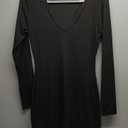 LYANER Women's Bow Tie Hollow Out Front Puff Long Sleeve Flowy Mini Dress, Large