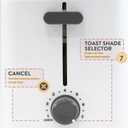 Elite Gourmet ECT-1027 Cool Touch Toaster, 7 Toast Settings Cancel Functions, Slide Out Crumb Tray, Extra Wide 1.5" Slots for Bagels Waffles Specialty Breads, Puff Pastry, Snacks, White