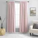 DONREN Blush Pink Curtains 80 Inches Long - 2 Panels Blackout Curtain Panels/Drapes for Girls Kids Bedroom Decor - Baby Pink Room Darkening Thermal Insulated for Baby Nursery W 52" x L 80"