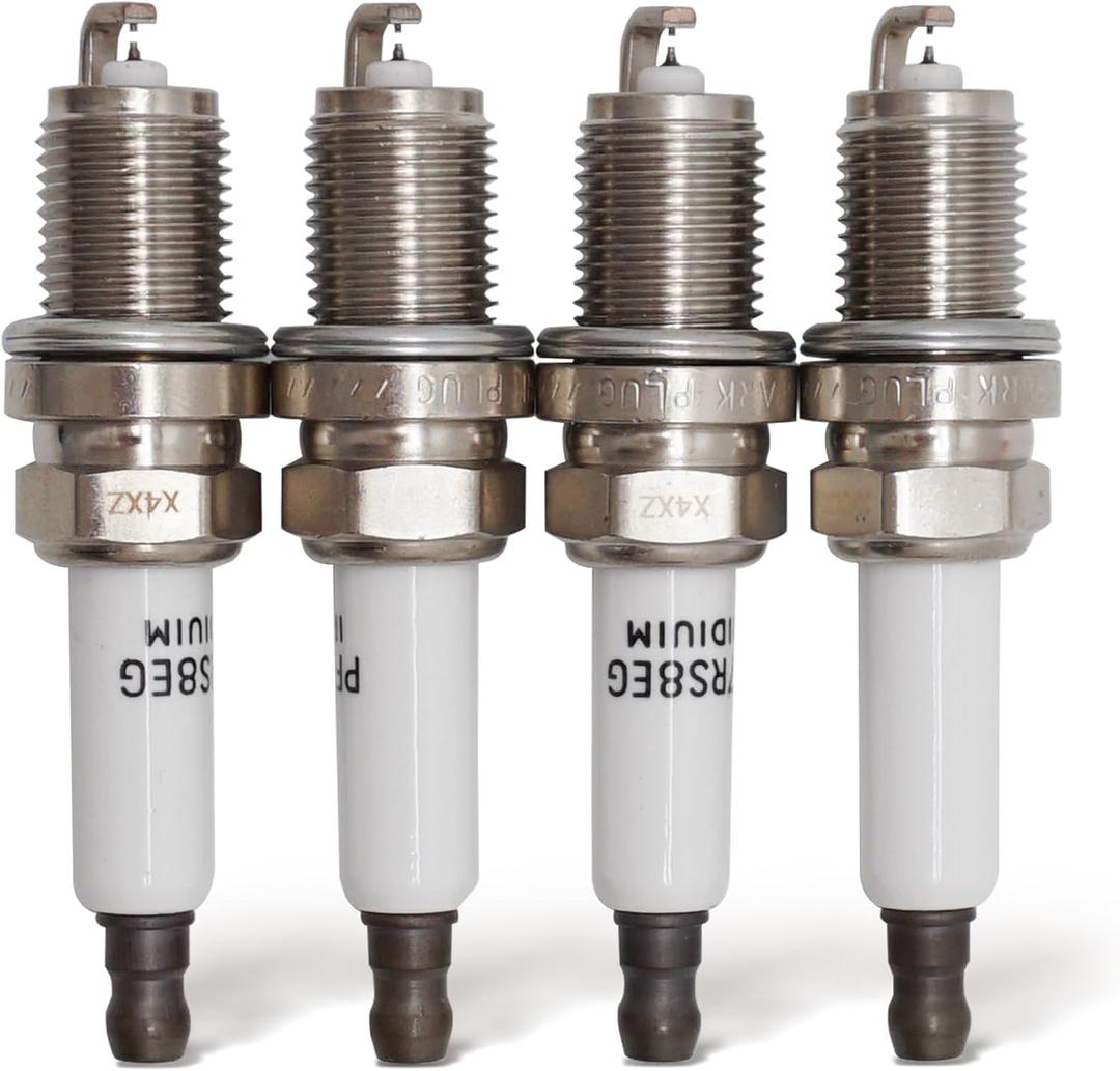 Double Iridium Spark Plug Compatible with AUDI A3 A4 A5 A6 Q3 Q5 R8 RS5 TT VOLKSWAGEN CC Jetta Golf Passat Tiguan Chevy Cruze Sonic Trax Volt 1675 PFR7S8EG (Pack of 4)