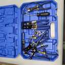 Orion Motor Tech 9pcs Hose Clamp Pliers for Fuel Oil & Water Hoses, Automotive Long Reach Hose Clamp Remover Kit with Flexible Wire Clic R Type Swivel Jaw Flat Band Pliers Case, Blue