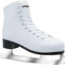 Figure Skates for Women and Men Classic Ice Skates Indoor Outdoor Lace-Up Fun Ice Skate Shoes for Kids Adult (41-Women's 9/ Men's 7.5, White)