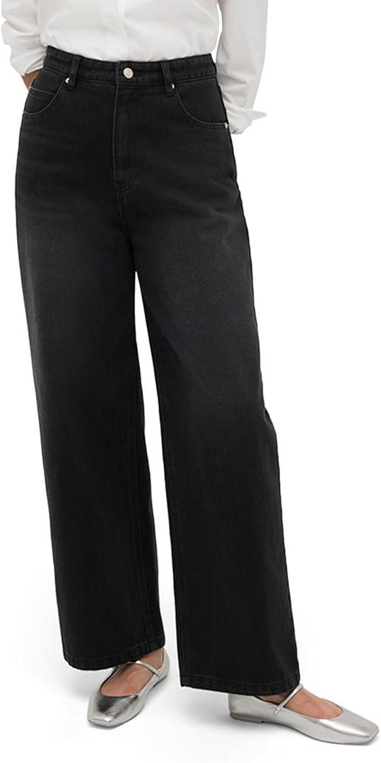 Women's High Rise Barrel Leg (14, Black)