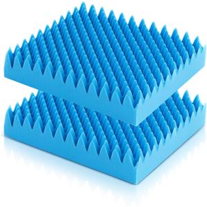 Geiserailie 2 Pcs Egg Foam Pad Eggs Chair Cushion to Relieve Back Foam Seat Cushion Chair Accessories Pad for Office Recliner Wheelchair Home Car (Egg, Blue), 18 X 16 X 4 Inches Egg-shaped