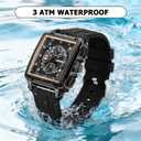 Mens Luxury Military Wrist Watches for Men Waterproof Dress Black Waterproof Work Fashion Sports Watches