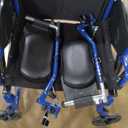 Drive Medical Blue Streak Wheelchair with Flip Back Desk Arms, Elevating Leg Rests Folding Outdoor Desk Length Arms,Alloy Steel 20 Inch Seat