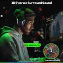 WESEARY Wireless Gaming Headset for PS5, PS4, PC, Switch & Mac, 20ms Ultra-Low Latency, 2.4GHz USB & Bluetooth 5.4 Gaming Headphones with Mic, 50H Battery Life, 3D Spatial Audio, Dynamic Lighting