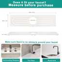 15.7Drying Stone Faucet Mat for Kitchen Sink-Diatomite Quick Dry Kitchen Sink Splash Guard, Water Absorbent Diatomite Stone Tray,Durable Protector for Bathroom Counter (white, 15.7" X 3.9")