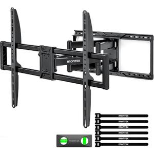 MonTEK Heavy-Duty Full Motion TV Wall Mount Bracket for 50100 TVs up to 200 lbs 4X Load Tested, Dual Arm Extension to 25.1, Tool-Free Tilt/Swivel/Level, Max VESA 900600, Fits 12/16/18/24" Studs