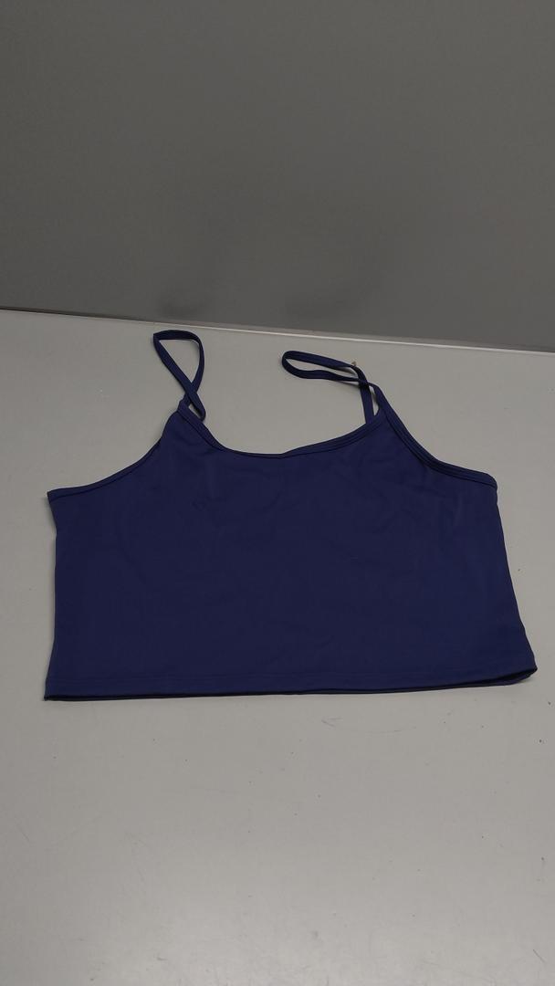 Everrysea Sports Bras for Women High Support Longline Workout Tank Tops Built in Bra Strappy Yoga Padded Crop Top M