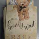 Tinlade 32 Pcs Bear Baby Shower Bags We Can Bearly Wait Goodie Bags with Handles 5.9x2.8x7.1 In Baby Shower Favor Decorations for Guests Presents Supplies