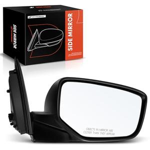 A-Premium Passenger Side Power Door Mirror - Compatible with Honda Accord 2008 2009 2010 2011 2012 - Non-Heated Manual Folding Black Outside Rear View Mirror - Replace# 76208-TA5-A01