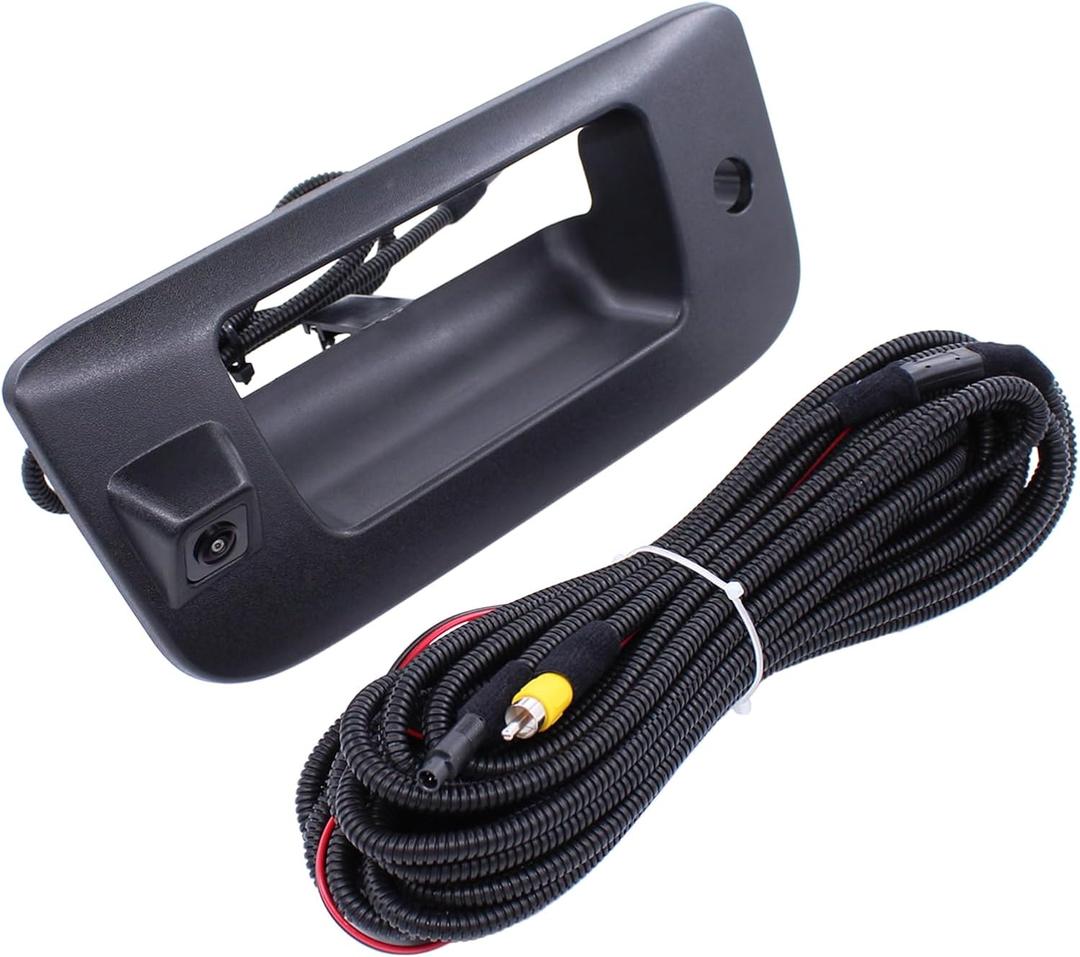 NewYall Tailgate Handle with Rear View Backup Park Assist Camera for Chevrolet Silverado 1500 2007-2013, Silverado 2500/3500 HD 2007-2014, GMC Sierra 1500 2007-2013, Sierra 2500/3500 HD 2007-2014