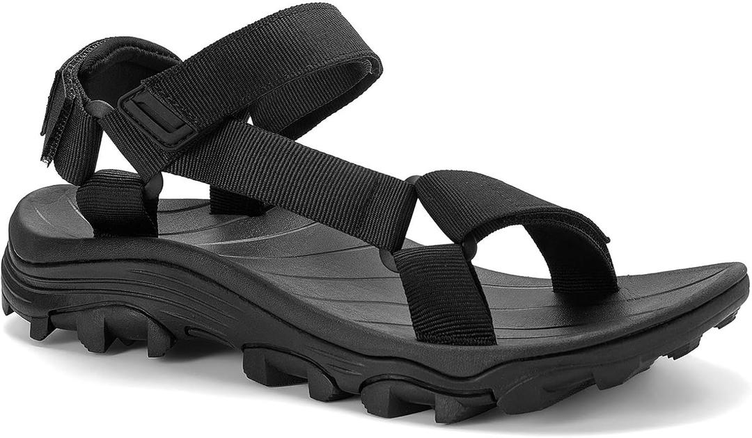 Mishansha Men’s Outdoor Walking Sandals, Adjustable Lightweight Hiking Sandal with Anti-Slip Sole for Travel, Beach & Casual Wear 10.5