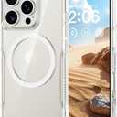 Diverbox for iPhone 16 pro max Case,Compatible with MagSafe,HD Transparent Shockproof AntiSlip AntiFingerprint PocketFriendly Phone Case for iPhone 16 Pro Max(Clear)