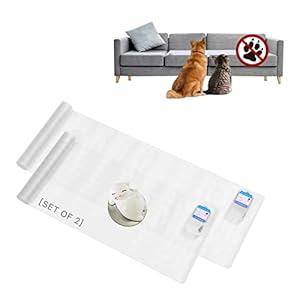 SEERWAY Pet Shock Mat with Tester, 2-Pack 22"X14" Electric Training Mats to Keep Dogs & Cats Off Couch, Bed, Kitchen Counter