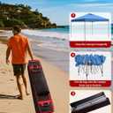 Wheeled Canopy Tent Replacement Bag 10x10x48, Heavy Duty 800D Oxford Carry Bag with Wheels & Handle, Waterproof Storage Case for Pop Up Canopy Frame