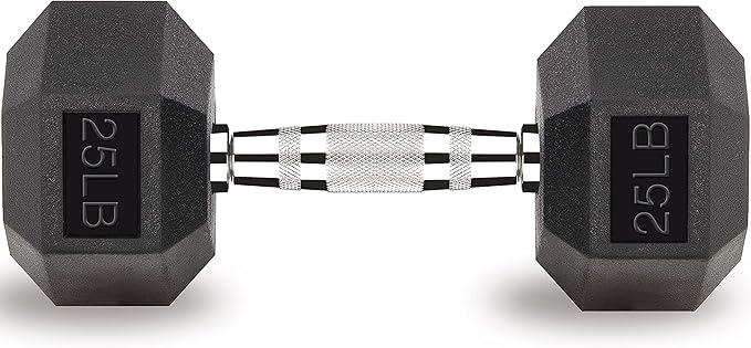 25 LB Hex Dumbbell Exercise & Fitness Weights Dumbbells for Women & Men 25 Pound Free Weight