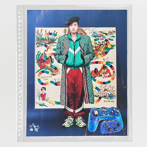 hihaba A4 Wide 30hole 10sheets Clear Pocket Sleeves, Magazine Sheets, Wide Binder for Large-Sized Photographes, Posters, Clipping of a Magazine, etc (A4 Wide) 30hole 1-Pocket
