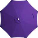 JEAREY 9 ft Patio Umbrella Replacement Canopy for 8 Ribs, Table Market Yard Umbrella Replacement Top Cover-Dark Purple (Canopy Only)
