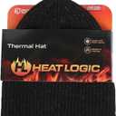 Heat Logic Women Winter Beanie Hat, Warm Stretchy Skull Cap, Soft Cozy Cap, Knit Beanie in Multiple Colors (Black)
