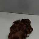 Short Brown Curly Wig for Women with Bangs Shoulder Length Wig Curly Natural for Daily Party Use