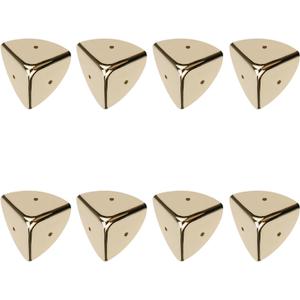 T Tulead Golden Corner Protectors Decorative Box Corner Protector Metal Jewelry Box Corner Guard Iron Guard Edge Cover 1.53-inch, Pack of 8 with Screws