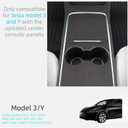 frani Center Console Wrap (Suede Edition) Designed for Tesla Model 3/Y 2021-2025,Tesla Center Console Cover for Model 3/Y(Not for Model 3 Highland 2024-2025)