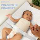 Jool Baby Serenity Soft Changing Pad + Washable Cover, Non-Slip - Fits Standard Changing Tables & Dressers (Wave Pattern, Off White)