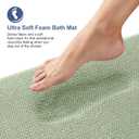 OLANLY Thick Memory Foam Bathroom Runner Rugs 59x24, Extra Soft Absorbent Long Bath Rug, Quick Dry, Non-Slip, Machine Washable Bath Mat for Bathroom, Tub and Shower, Home Decor Accessories, Sage Green