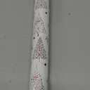 Homeral Christmas Wrapping Paper Roll - 3D Embossed Snowflakes, Trees and Stars with Red Foil Metallic Shine Gift Wrap for Christmas, New Year Celebration, Holiday - Mini Roll - 17 Inch x 33 Feet (17in*32.8ft(46.8sqft))