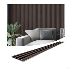 Art3d Slat Wall Panel for Modern Decor, WPC Acoustic Diffuser Panel, 8-Pack 96 x 6in. Black Walnut