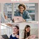 INFILAND Case for iPad 10.2 Inch 9th/8th/7th Generation, Slim Foldable Book-Style Cover with Horizontal and Vertical Stand, Protective Case for iPad 10.2 (2021/2020/2019) (Rose Gold)