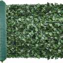 ECOOPTS 4'x8' Artificial Ivy Leaf Fence Screen with Mesh Back, Faux Plant Leaf Cover Decoration for Patio Yard Porch Deck Balcony (1 Piece)