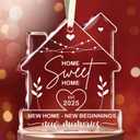 2 x NewEleven House Warming Gifts, New Home Ornament 2025, Dream Home Gift Ideas Decor - Welcome Home Gifts, Housewarming Gift New Home, Best Housewarming Presents 2025 - Glass Ornament