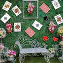 Soulchen 20 Pcs Wonderland Tea Party Decoration Hanging Wonderland Poker Cards Garland Decoration Background for Birthday Baby Shower Party Supplies