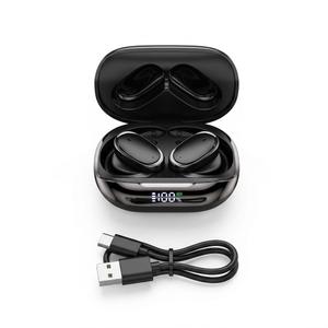 Helix True Wireless Open-Ear Earbuds with LCD Display Charging Case, Black