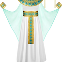 Liitrsh Halloween Kids Egyptian Costume Set Women Cos Egypt Dress for Girls Egyptian Costume Queen Accessories ,Size S