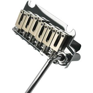 10.8mm Electric Guitar Bridge Zinc Alloy Saddles Block Stainless Steel Plate 2 Point Tremolo Bridge Compatible with 6-string Start St Electric Guitar Replacement Parts (Chrome)