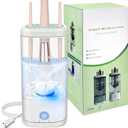 Electric Makeup Brush Cleaner Machine, Ultimate Efficient Automatic Cleaner for All Types of Makeup Brushes- Transparent