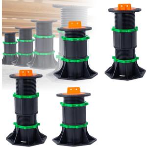 4 Pack Adjustable Height Bed Frame Support Legs, Bed Frame Center Support Legs 5"-12.5", Adjustable Bed Frame Support Legs for Bed Frame Stability and Strength