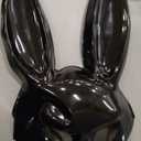 TOP VACUUM PARTS Masquerade Rabbit Mask Rabbit Ears Mask Women's Costume Masks for Masquerade Ball, Simply Gorgeous! Shiny Black