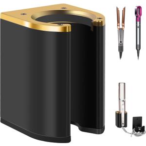 Wall Mount Holder Compatible with Dyson Airwrap/Airstrait Styler, Hair Dryer Holder for Shark FlexStyle, Universal Curling Iron Organizer Holder for Bathroom Vanity