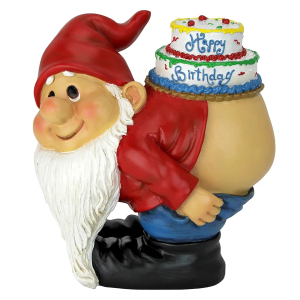Design Toscano Loonie Moonie Happy Birthday Garden Gnome Statue