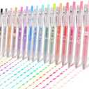 16PCS Glitter Gel Pens,0.7mm Retractable Assorted Colors Glitter Pens, Colored Sparkle metallic Gel Pens with Comfort Grip,Glitter Pens for Adults Journaling Coloring Drawing Doodling