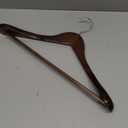 HOUSE DAY Wood Suit Hangers for Men, Smooth Wide Shoulder Wooden Hanger with Non Slip Pant Holder, Wide Hangers for Suits, Coats, Jackets, Heavy Wide Clothes Hanger 2 Pack, Walnut