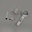 Fabric Shaver, Lint Remover Rechargeable, Electric Portable Sweater Defuzzer with 3 Speeds, 6 Leaf Blades, Digital LED Display to Remove Pilling for Clothes, Furniture, Sweater, Couch, Blanket (White)